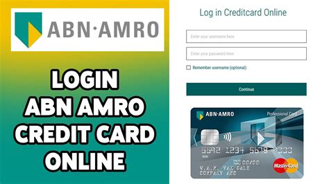 credit card abn amro inloggen.